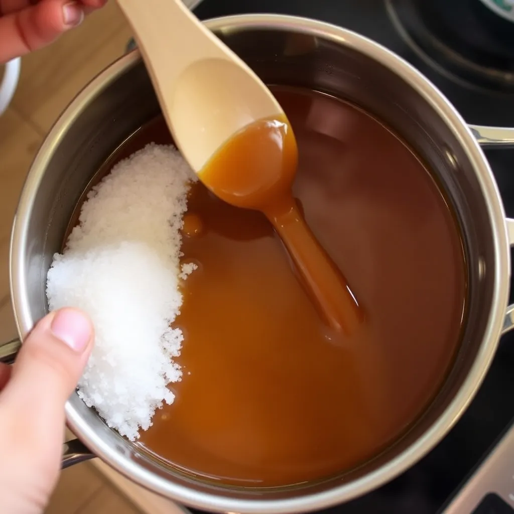 step1 Preparing the Caramel Base Chocolate Flan Chocolate Flan